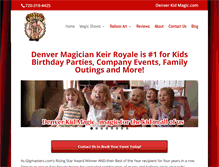 Tablet Screenshot of denverkidmagic.com